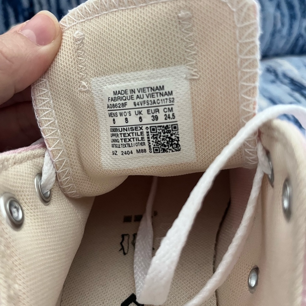 Converse Pink All Star Shoes with White Accents - Picture 4 of 5